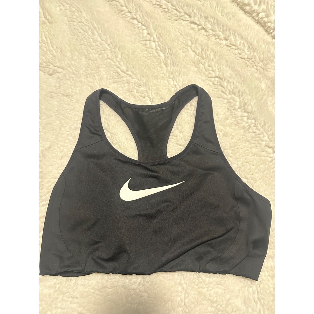 Nike Dri-FIT Women's Swoosh Medium-Support Sports Bra - Black - Size XL